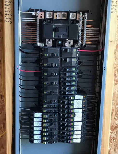 Panel wired, labeled and ready for the cover